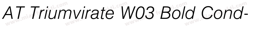 AT Triumvirate W03 Bold Cond字体转换